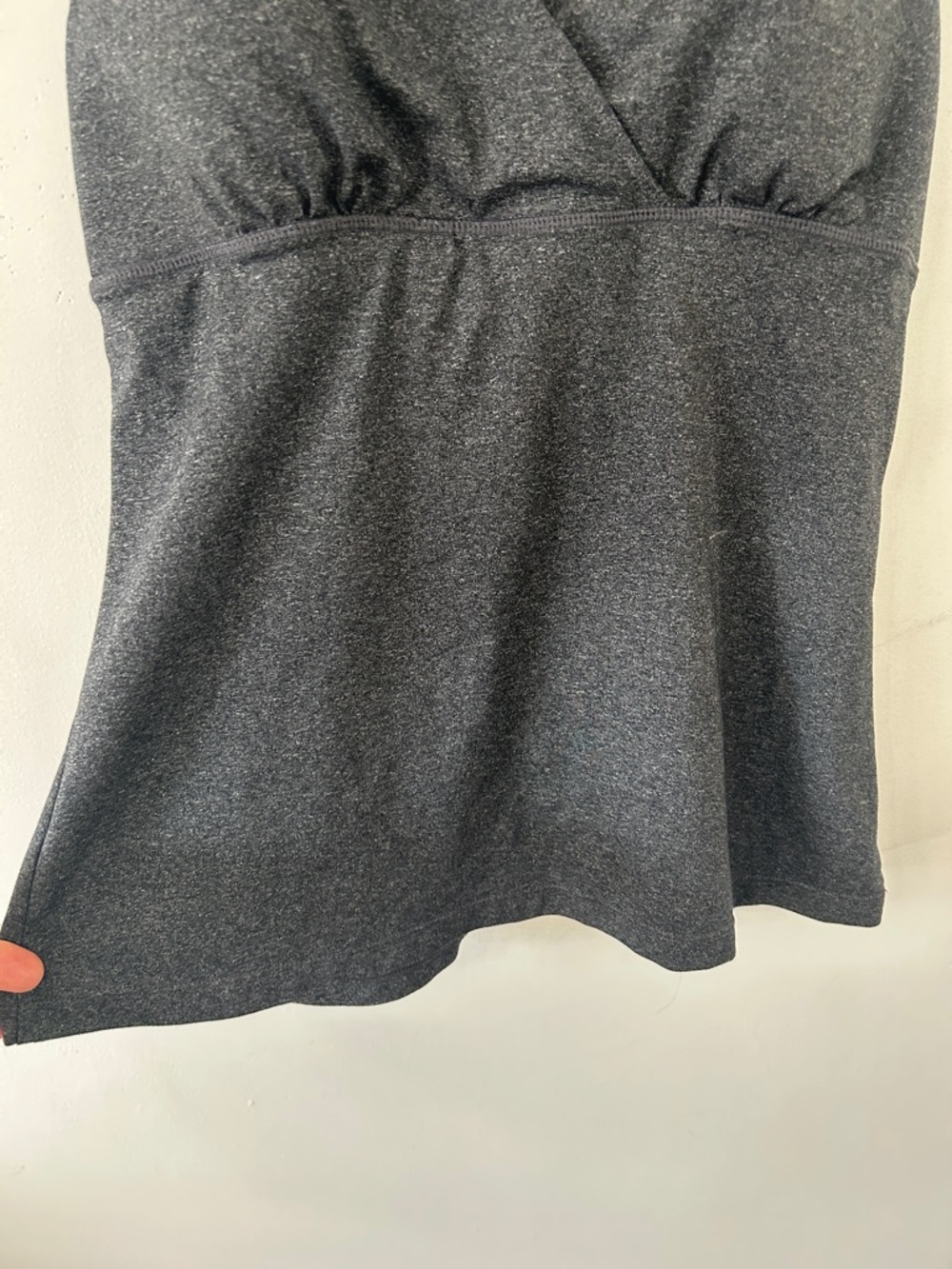 Prana Hope Tank Top Women's L Charcoal Heather Built-In Shelf Bra with Pads - Picture 4 of 11